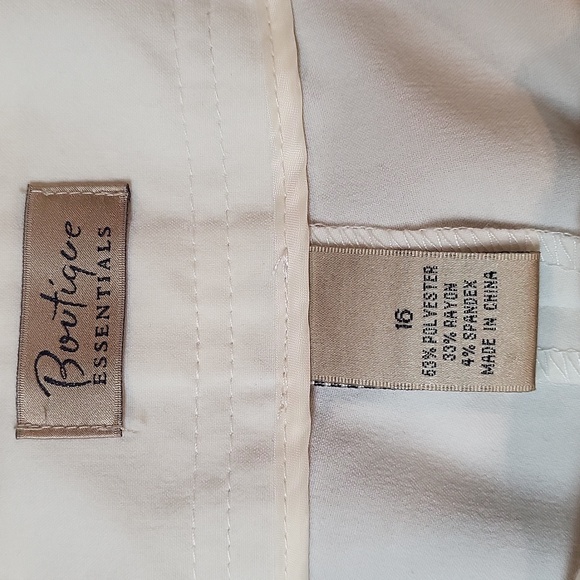 Boutique Essentials cream colored size 16 elegant evening professional trousers - Picture 9 of 10